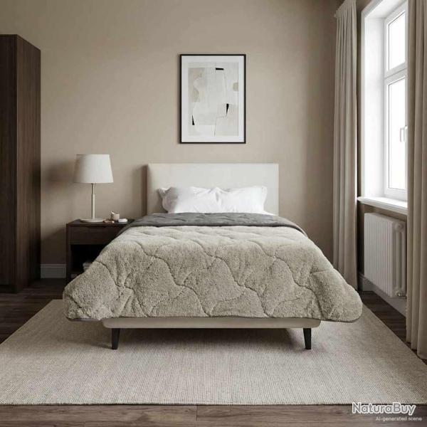 Duvet d'hiver Matelass� Gris clair 135 x 200 cm