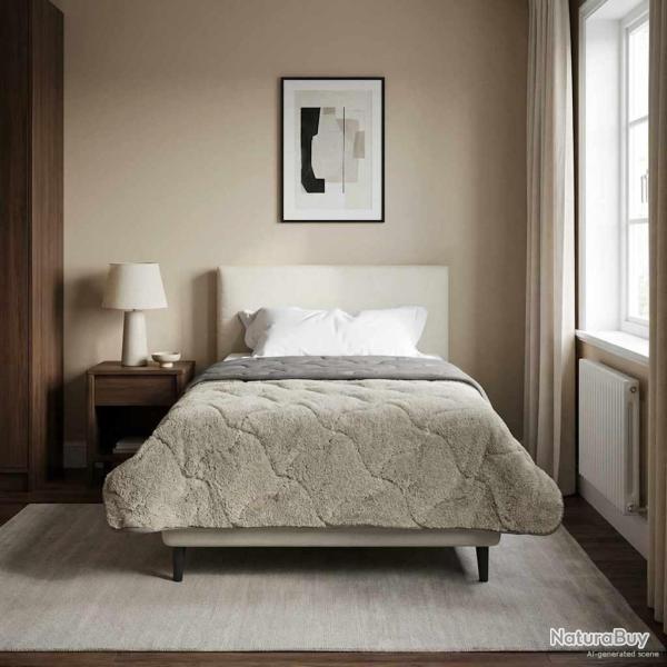 Duvet d'hiver Matelass� Gris clair 135 x 200 cm