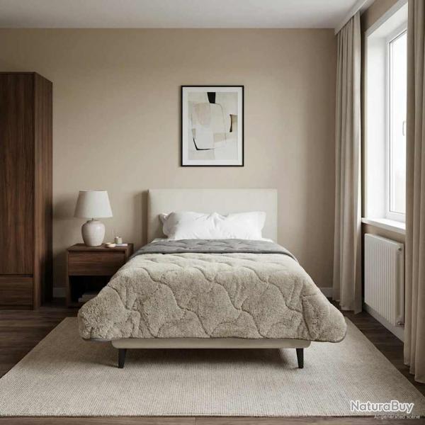 Duvet d'hiver Matelass� Gris clair 155 x 220 cm