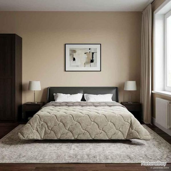 Duvet d'hiver Matelass� Gris clair 200 x 220 cm