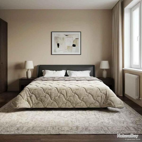 Duvet d'hiver Matelass� Gris clair 220 x 240 cm