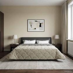 Duvet d'hiver Matelass&eacute; Gris clair 220 x 260 cm