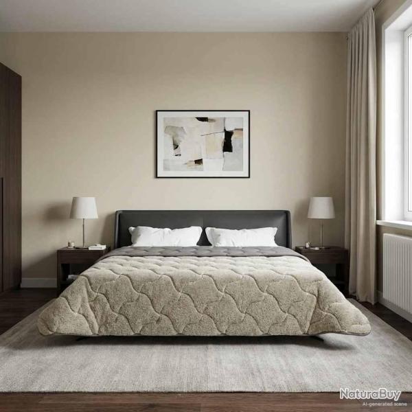 Duvet d'hiver Matelass� Gris clair 220 x 260 cm