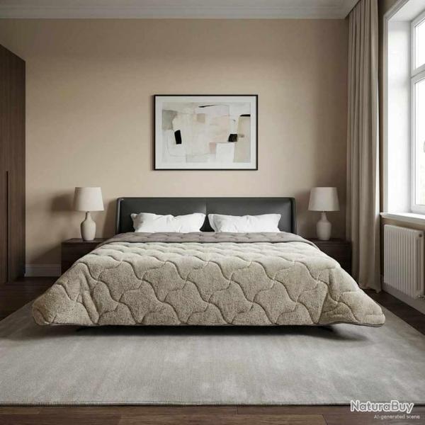 Duvet d'hiver Matelass� Gris clair 240 x 260 cm