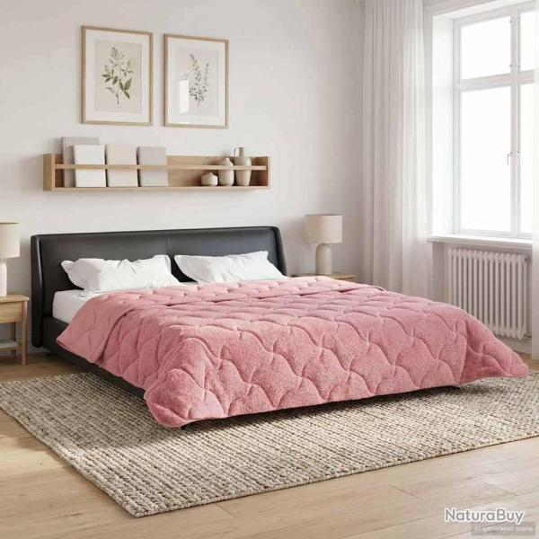 Duvet d'hiver Rose 200 x 200 cm Microfibre et polaire Teddy