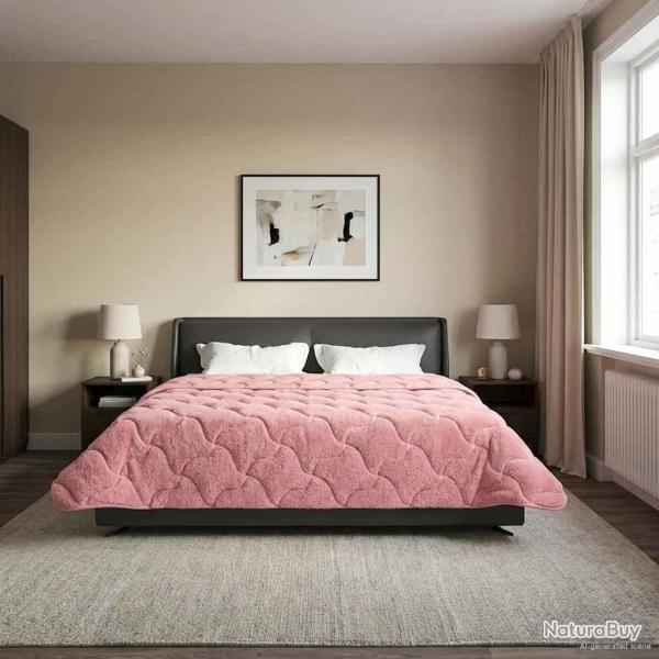 Duvet d'hiver Rose 200 x 240 cm Microfibre et polaire Teddy
