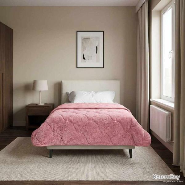 Duvet d'hiver Rose 140 x 220 cm Microfibre et polaire Teddy