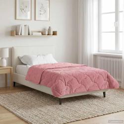 Duvet d'hiver Rose 155 x 220 cm Microfibre et polaire Teddy