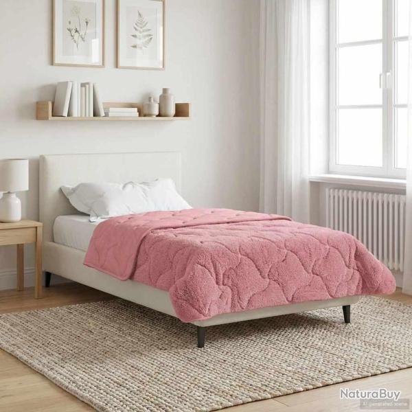 Duvet d'hiver Rose 155 x 220 cm Microfibre et polaire Teddy
