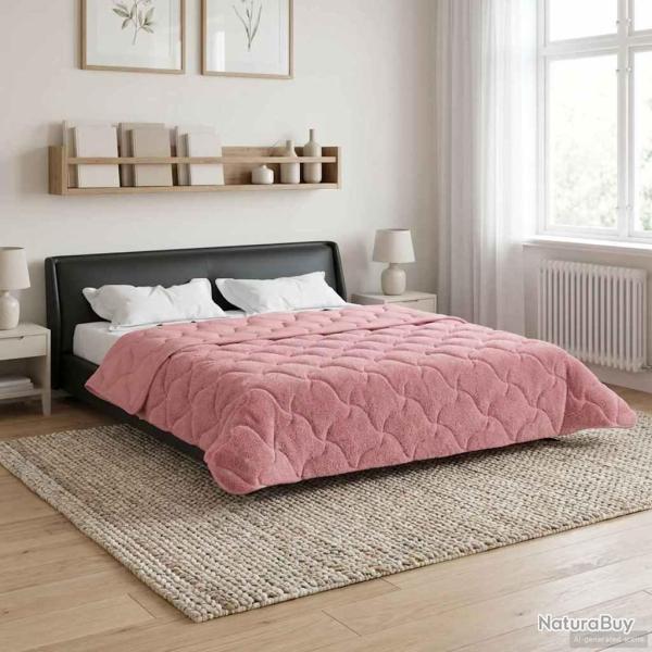 Duvet d'hiver Rose 200 x 220 cm Microfibre et polaire Teddy