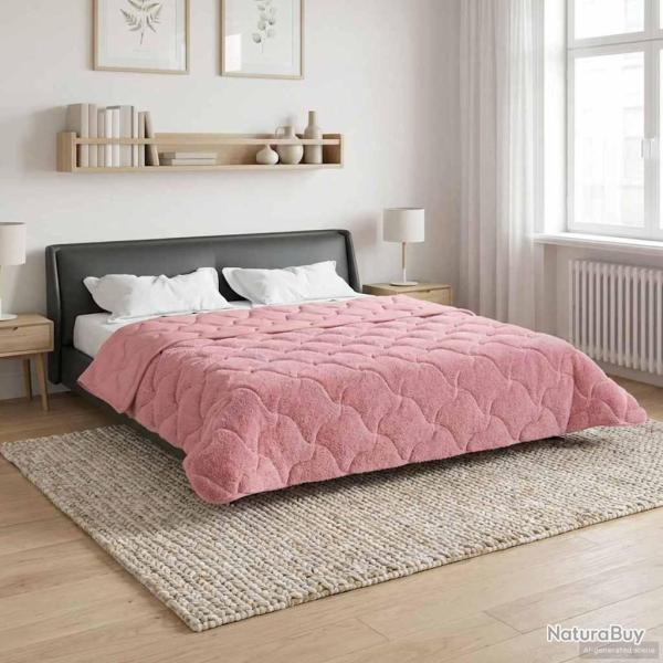 Duvet d'hiver Rose 220 x 240 cm Microfibre et polaire Teddy