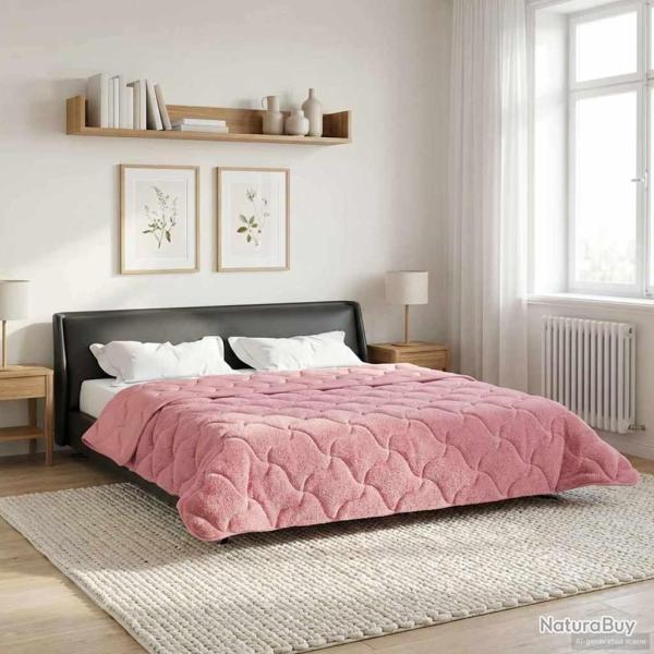 Duvet d'hiver Rose 220 x 260 cm Microfibre et polaire Teddy