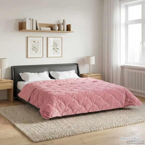 Duvet d'hiver Rose 240 x 260 cm Microfibre et polaire Teddy