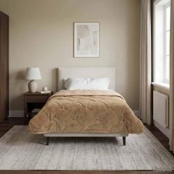 Duvet d'hiver Taupe 135 x 220 cm Microfibre et polaire Teddy