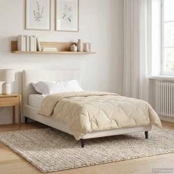 Duvet d'hiver Cr&egrave;me 135 x 220 cm Microfibre et polaire Teddy