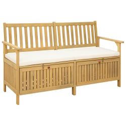 Banc de rangement avec coussin avec stockage 148 x 63 x 84 cm