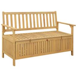 Banc de rangement avec stockage 120 x 63 x 84 cm Acacia massif