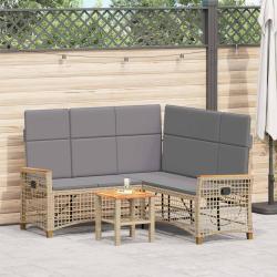 Ensemble de canap&eacute;s inclinables de Beige et Gris clair