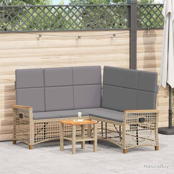 Ensemble de canap�s inclinables de Beige et Gris clair