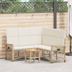Ensemble de canap&eacute;s inclinables de Beige et blanc cr&egrave;me