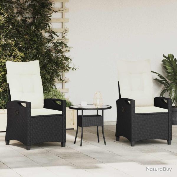 Chaise de 2 pcs Noir et Cr�me 56 x 60 x 112 cm