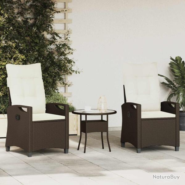 Chaise de 2 pcs Marron et Cr�me 56 x 60 x 112 cm