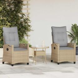 Chaise de 2 pcs Beige et Gris clair 56 x 60 x 112 cm