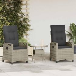 Chaise de 2 pcs Gris clair et gris fonc&eacute;