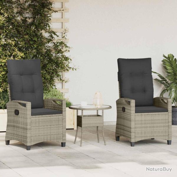 Chaise de 2 pcs Gris clair et gris fonc�