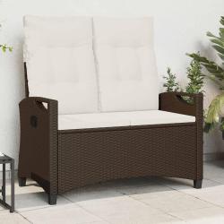 Banc de avec oreiller Marron et Cr&egrave;me 105 x 60 x 112 cm