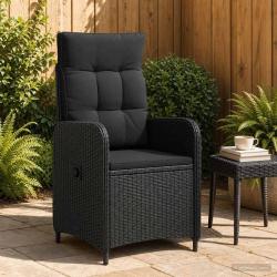 Chaise de inclinable Noir polyrotin