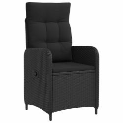 Chaise de inclinable Noir polyrotin