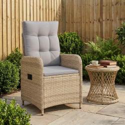Chaise de inclinable Beige et Gris clair