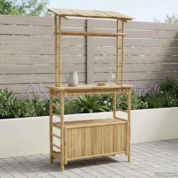 Table de bar ext�rieure Naturel 110 x 50 x 210 cm Bambou
