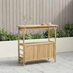 Table de bar ext&eacute;rieure Naturel 110 x 50 x 105 cm Bambou