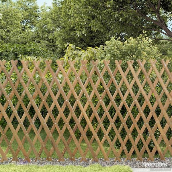 Trellis extensible pour cl�ture 2 pcs Marron Clair 100 x 105 cm