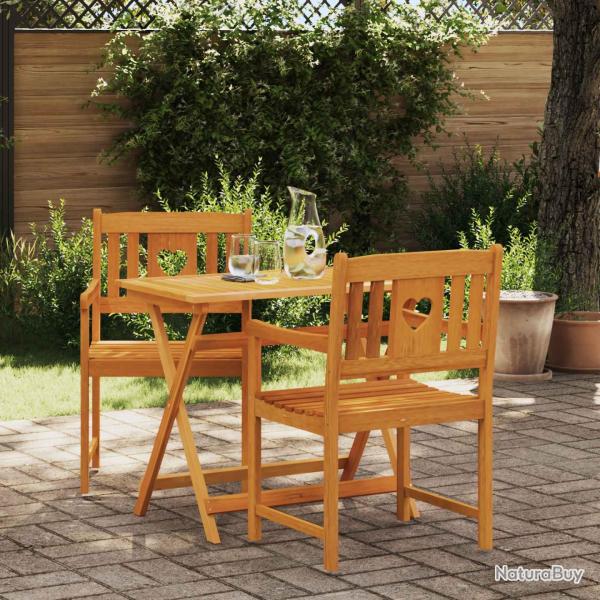 Chaises de 2 pcs Naturel Bois d'Acacia Massif