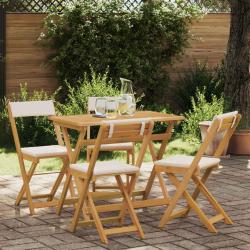 Chaises de bistrot d'ext&eacute;rieur 4 pcs Cr&egrave;me blanc