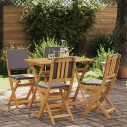 Chaises de bistrot d'ext&eacute;rieur 4 pcs Gris fonc&eacute;