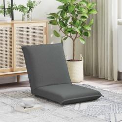 Fauteuil de sol ajustable Gris fonc&eacute; Tissu