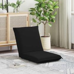 Fauteuil de sol ajustable Noir Tissu
