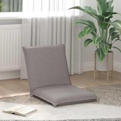 Fauteuil de sol ajustable Taupe Tissu