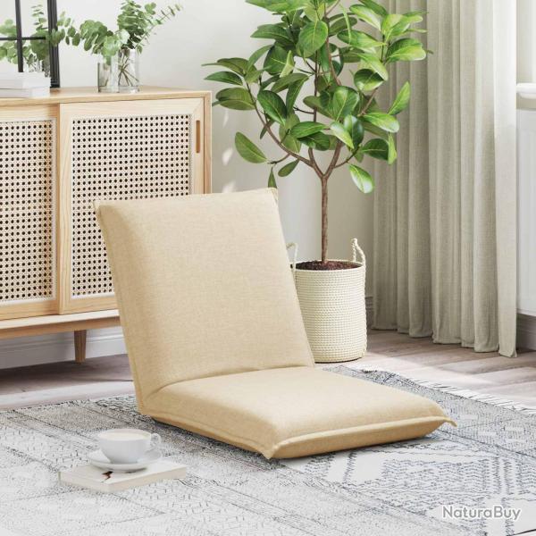 Fauteuil de sol ajustable Cr�me Tissu
