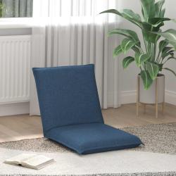 Fauteuil de sol ajustable Bleu Tissu