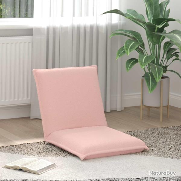 Fauteuil de sol ajustable Rose Tissu en laine de mouton