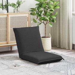 Fauteuil de sol ajustable Gris fonc&eacute; Tissu en laine de mouton