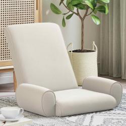 Fauteuil de sol ajustable Avoine Velours grain&eacute;