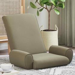 Fauteuil de sol ajustable Kaki Velours grain&eacute;