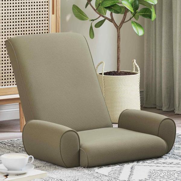 Fauteuil de sol ajustable Kaki Velours grain�