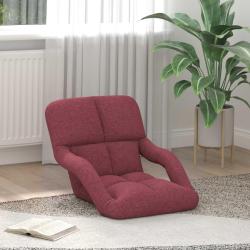 Chaise de sol r&eacute;glable avec accoudoir Bordeaux